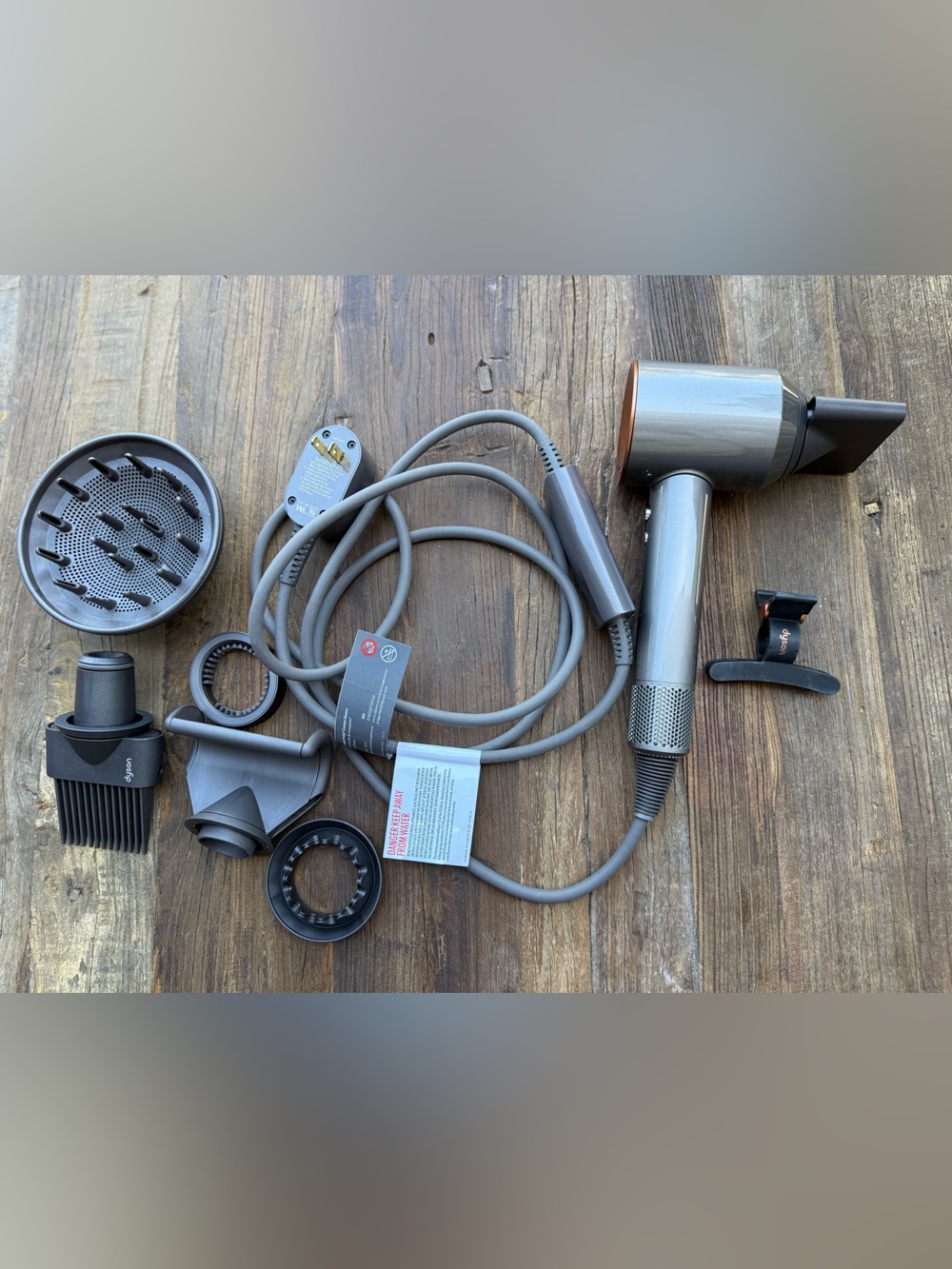 New without box Dyson Supersonic Hair Dryer - Nickel/Copper Accents
